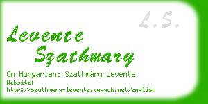 levente szathmary business card