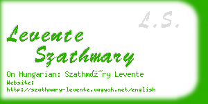 levente szathmary business card